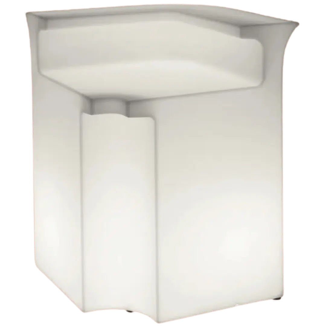 Noleggio Bancone Bar Luminoso - Angolare 85x85x110 cm