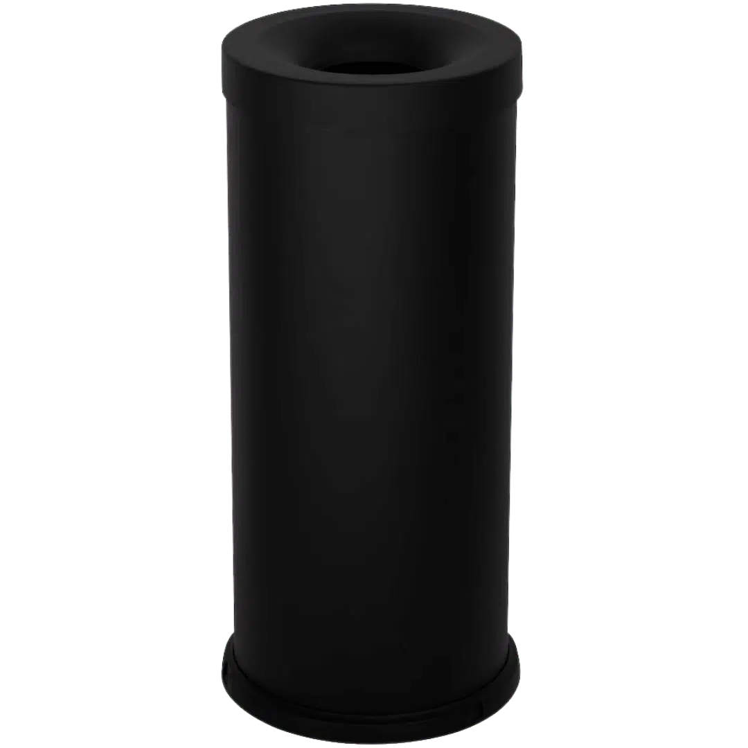 Noleggio Bidone con Posacenere - Piccolo Nero 50 cm