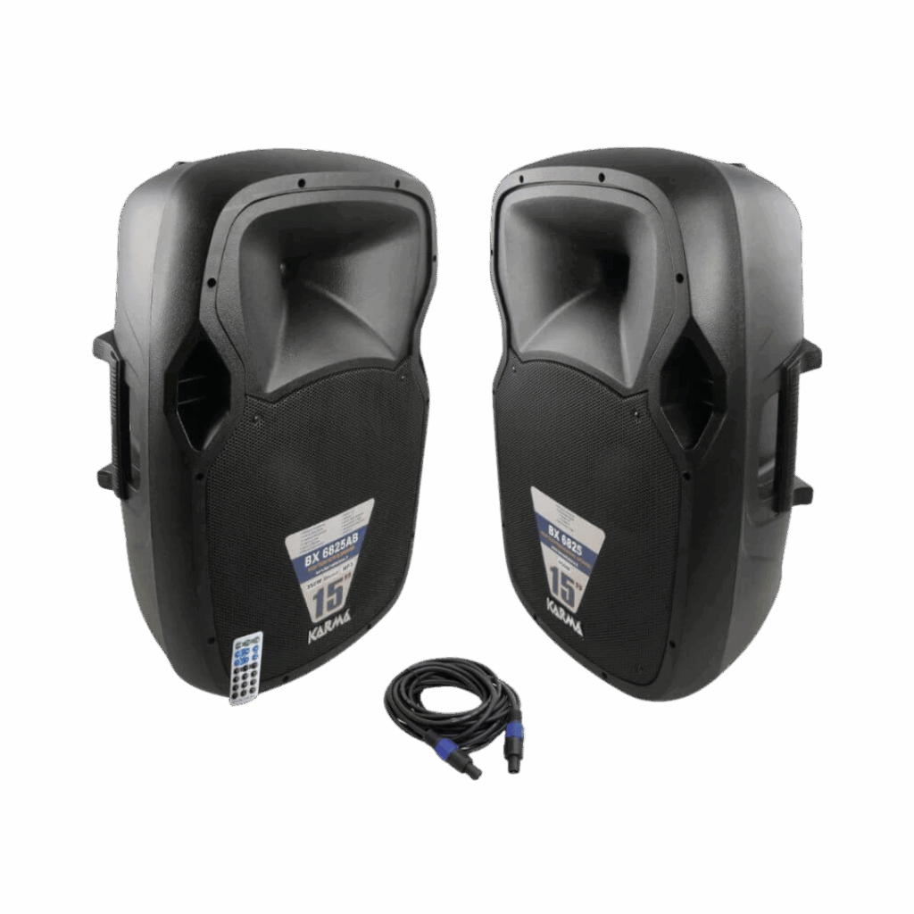 Noleggio casse audio amplificata coppia 450w