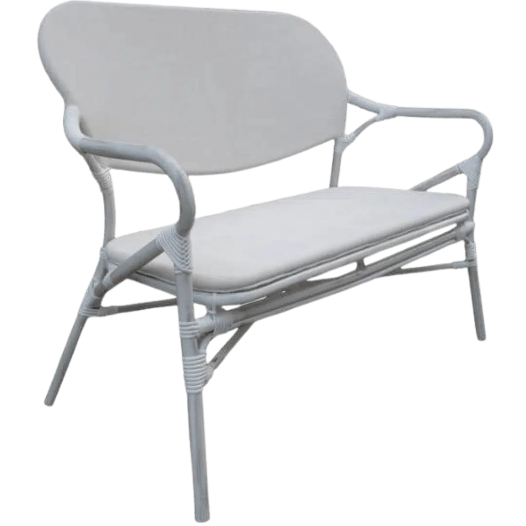 Noleggio Divano da Esterno - Decapato Bianco 114x63x95 cm