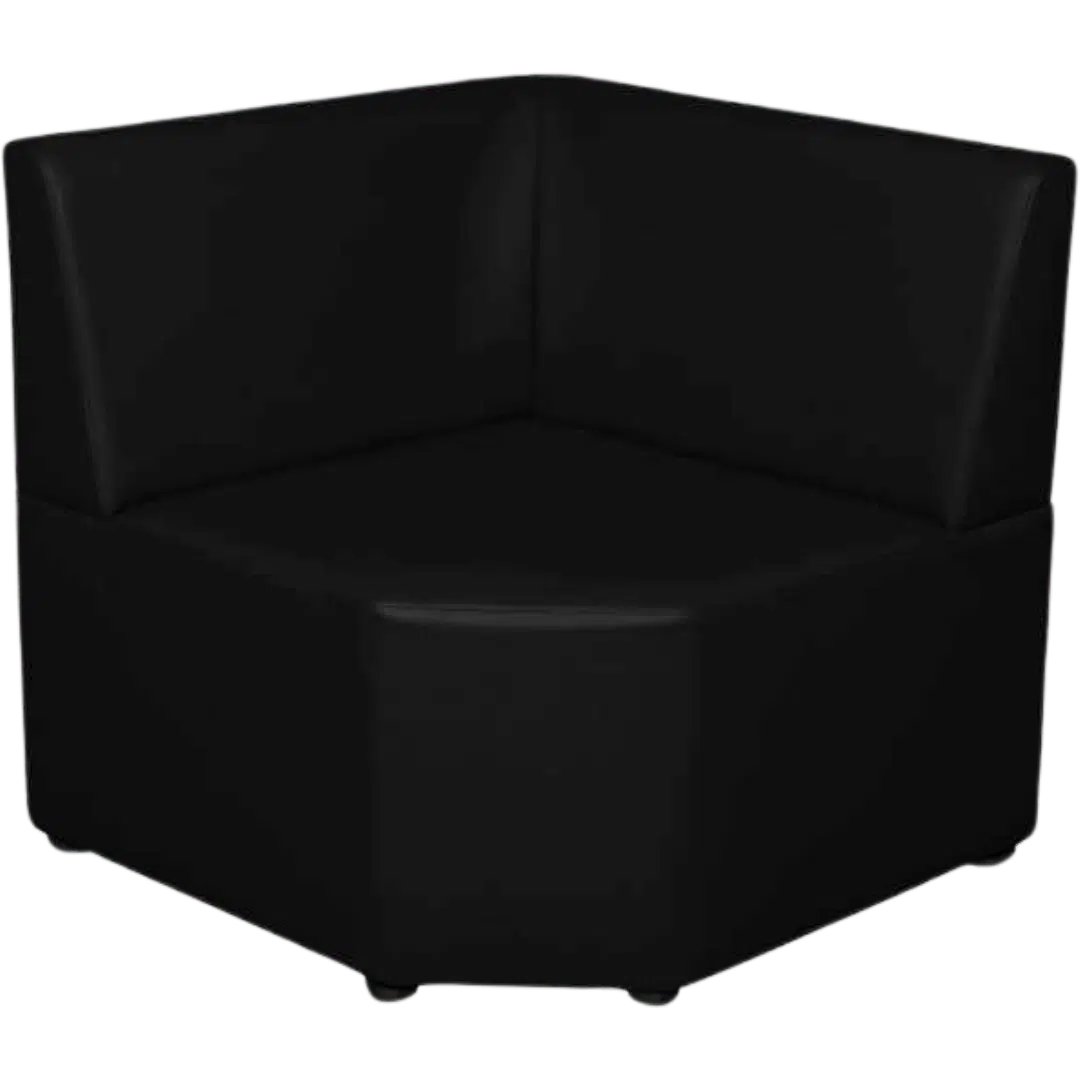 Noleggio Divano Ecopelle - Angolare Nero con Schienale 75x75x80 cm