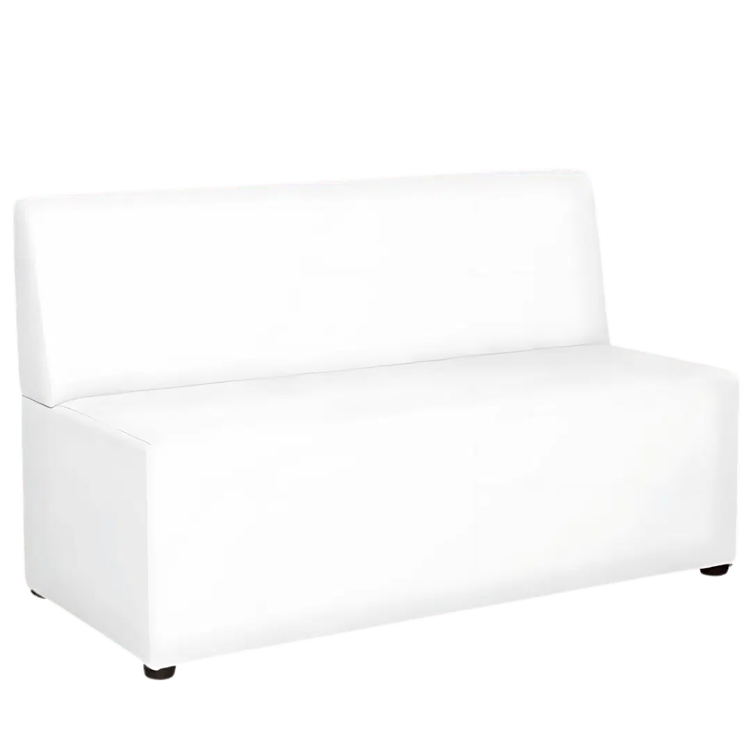 Noleggio Divano Ecopelle - Bianco con Schienale 125x55x80 cm