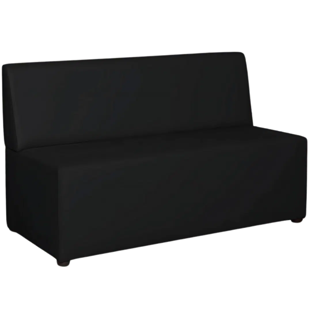 Noleggio Divano Ecopelle - Nero con Schienale 125x55x80 cm
