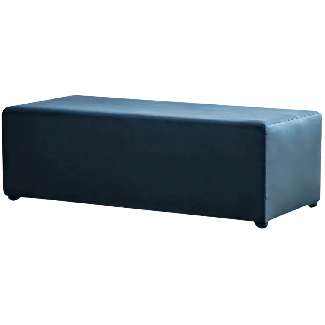 Noleggio Divano Ecopelle - Nero Senza Schienale 125x55x40 cm
