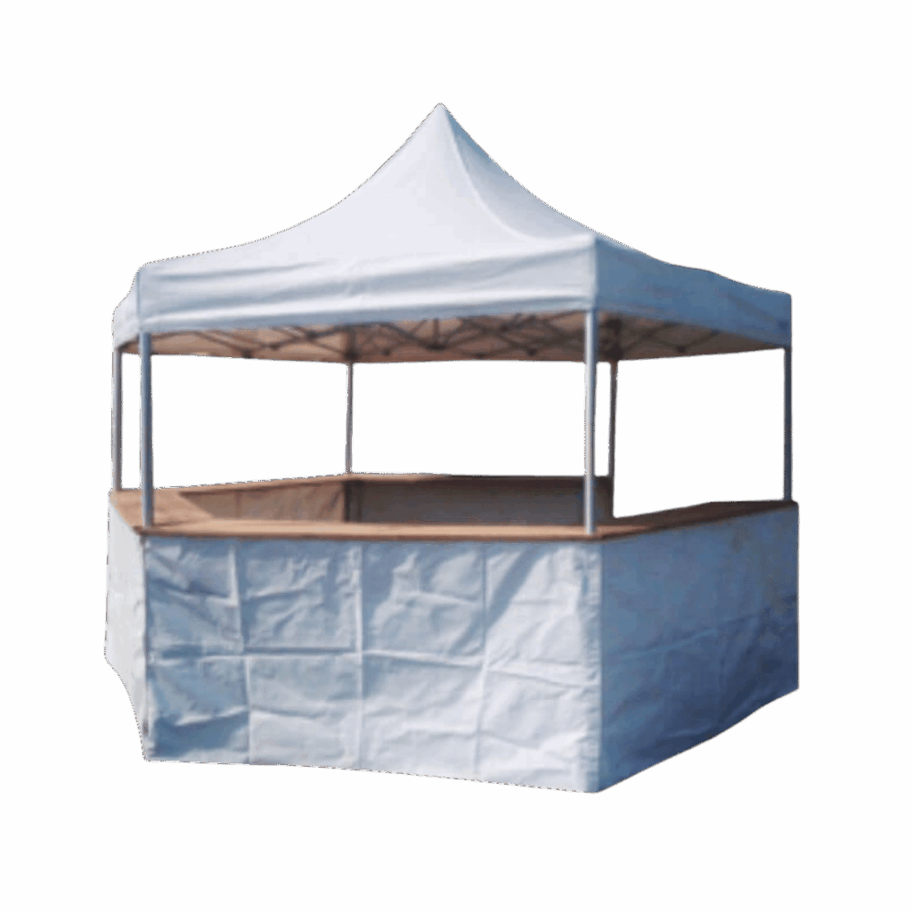 Noleggio gazebo chiosco esagonale