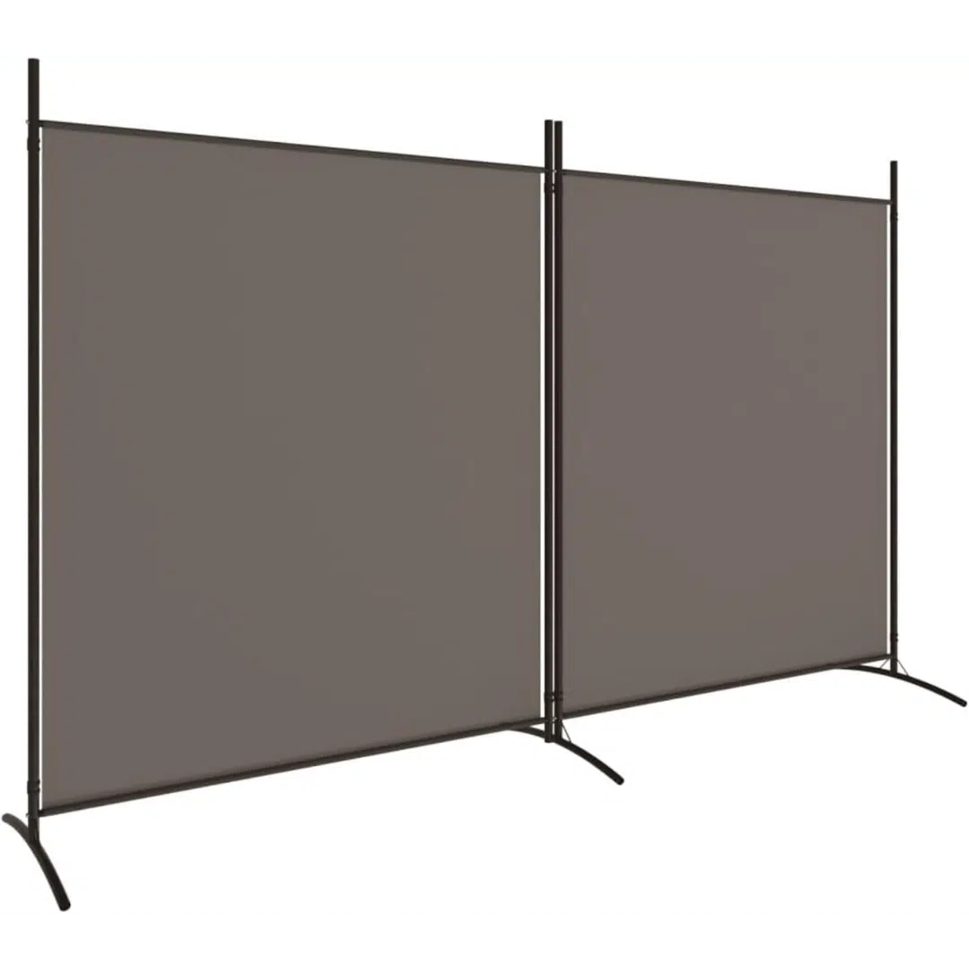 Noleggio Pannello Divisorio - 2 Pannelli in Tessuto Grigio 160x195 cm