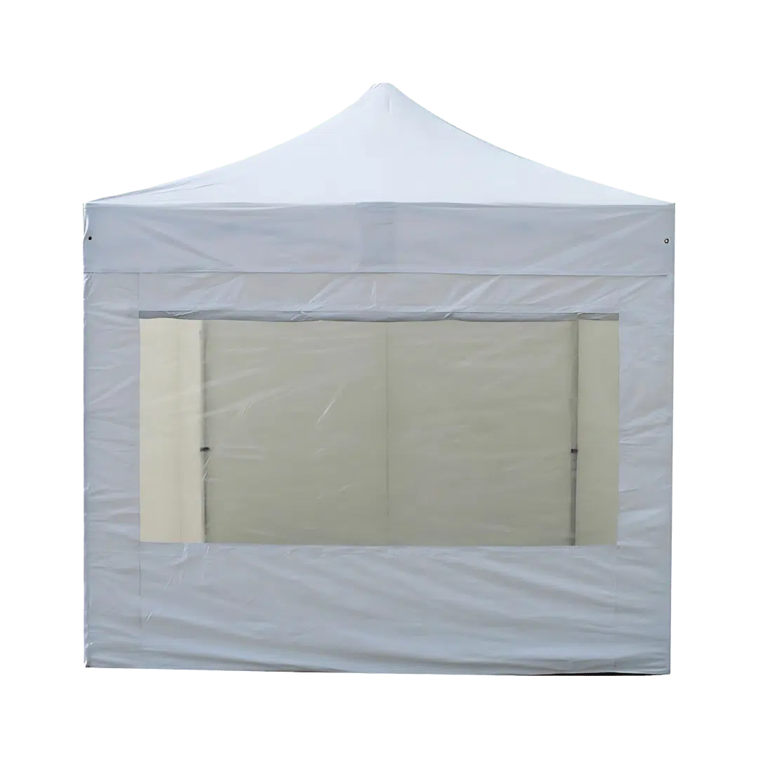 Noleggio Parete Laterale per Gazebo - Bianca con Finestra 4 metri