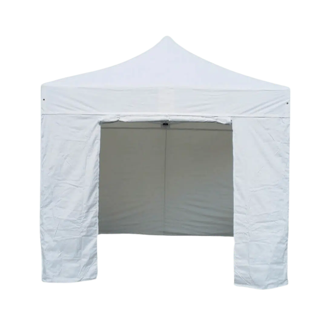 Noleggio Parete Laterale per Gazebo - Bianca con Porta 4 metri