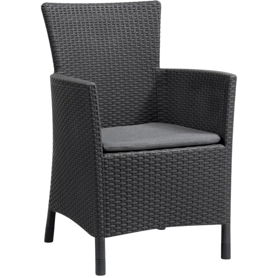 Noleggio Poltrona da Esterno - Polyrattan Nero 65x65x90 cm