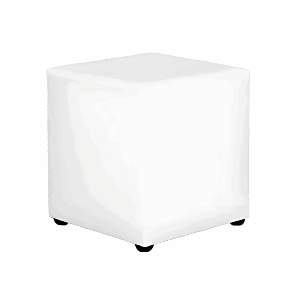 Noleggio pouf ecopelle bianco