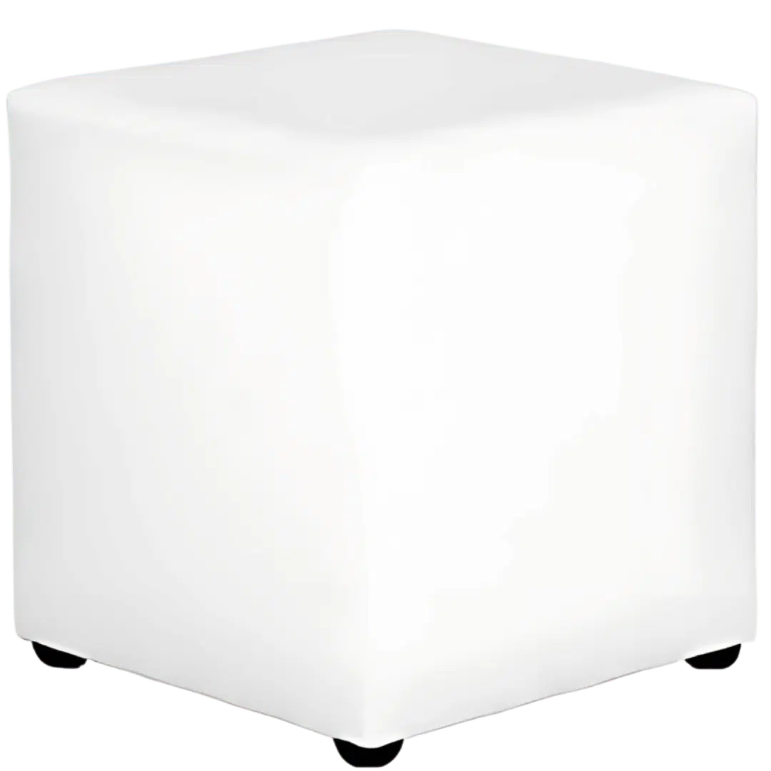 Noleggio Pouf Ecopelle - Bianco 120x120x40 cm
