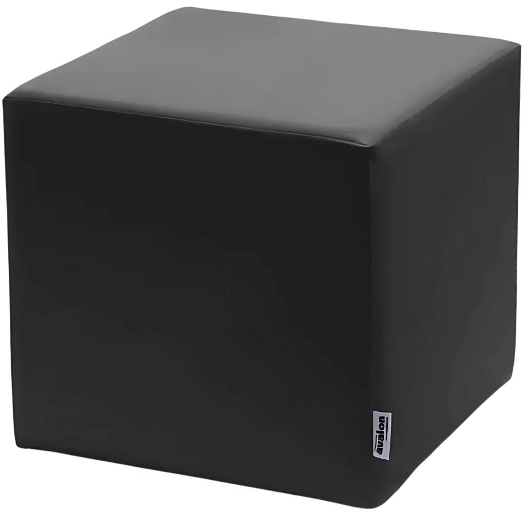 Noleggio Pouf Ecopelle - Nero 45x45x40 cm