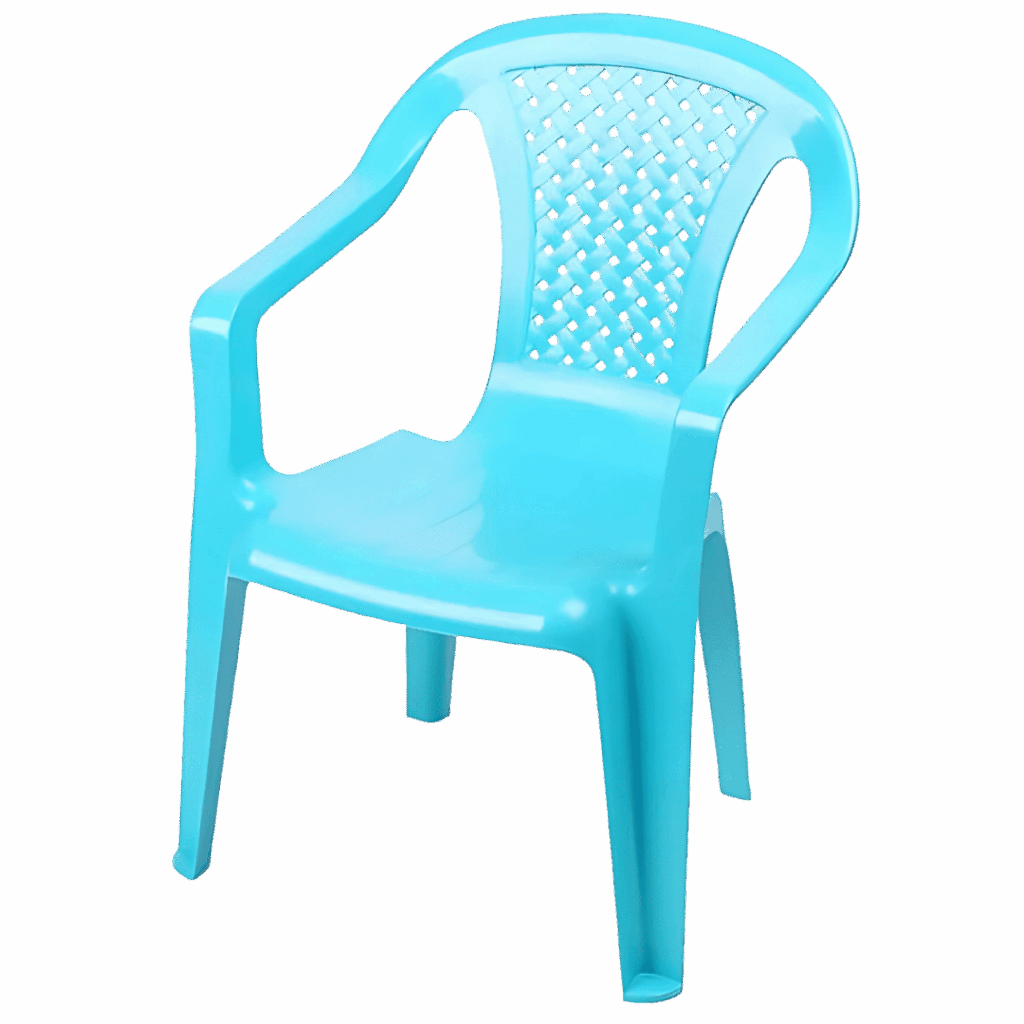 noleggio sedia per bambini in plastica blu 2