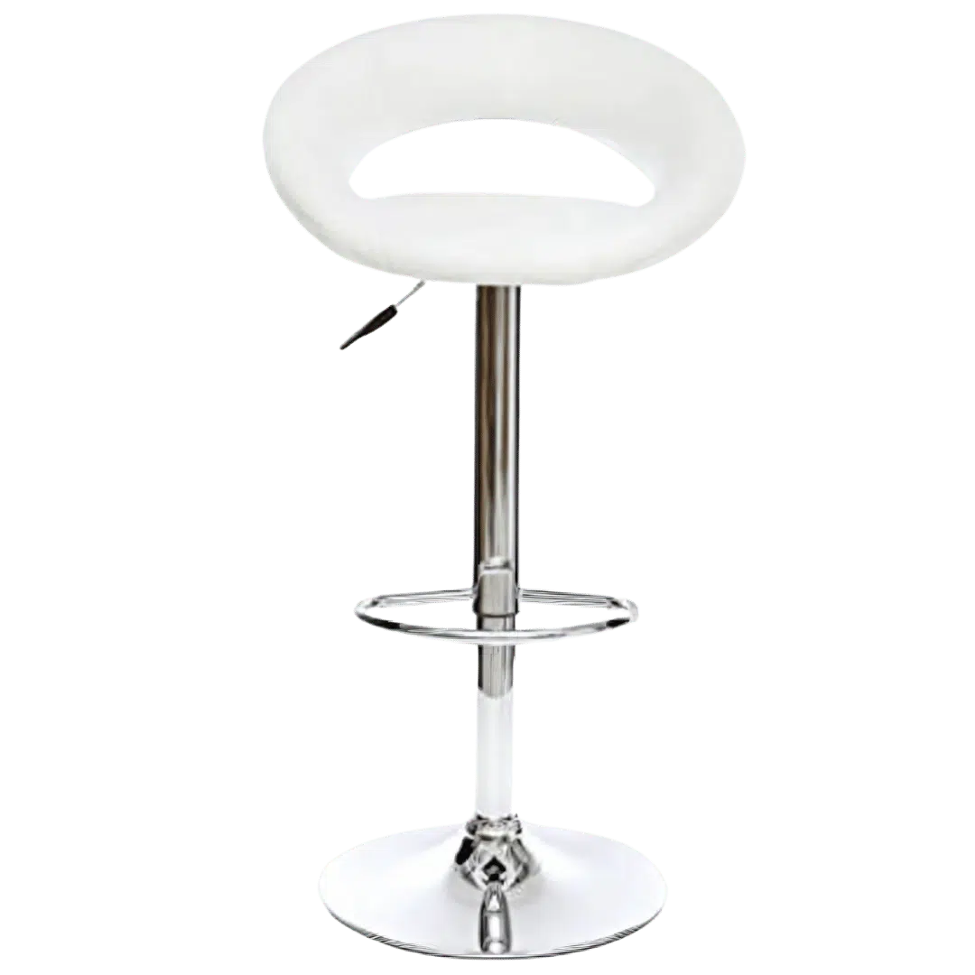 Noleggio Sgabello Ecopelle - Bianco 52x46x103 cm