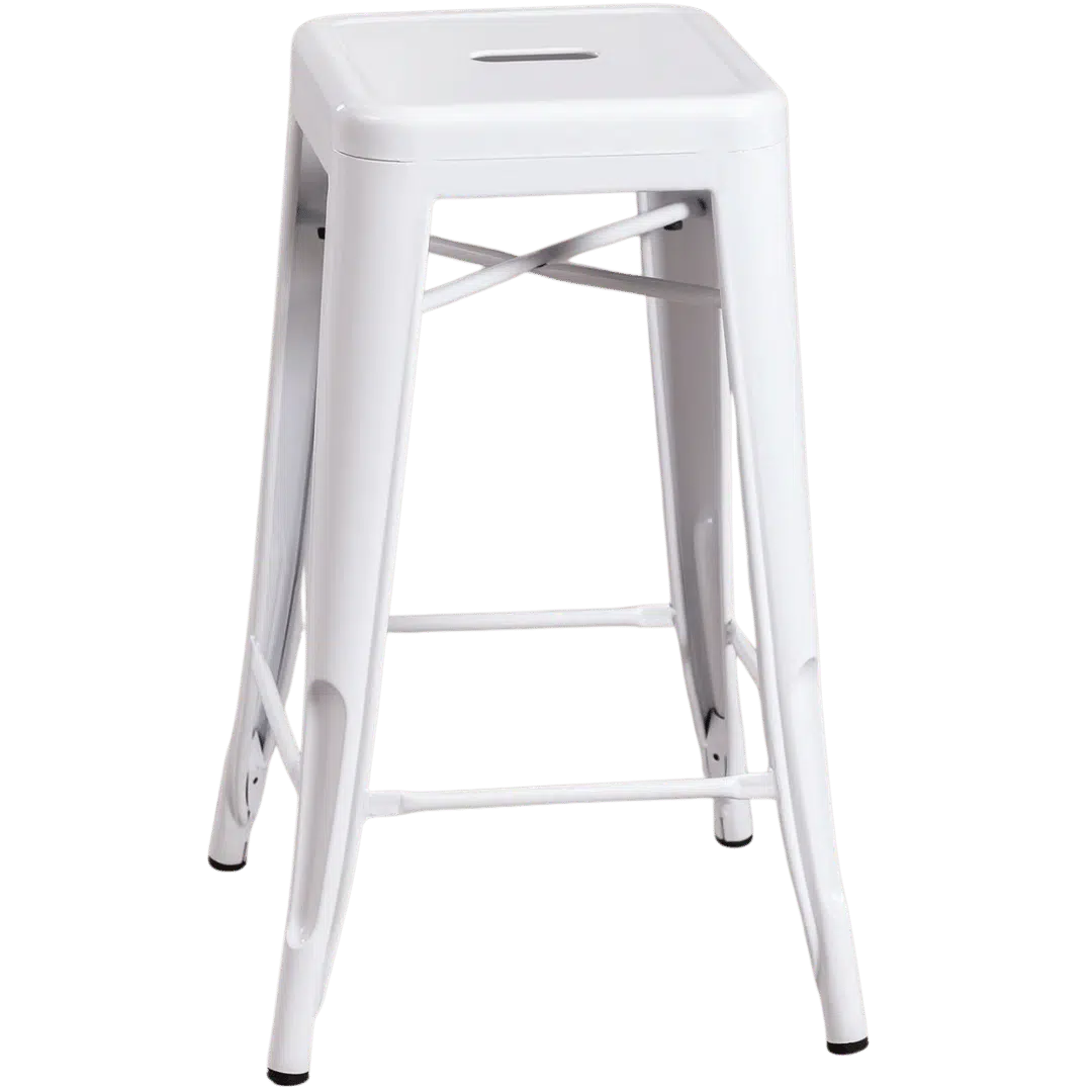 Noleggio Sgabello Industrial - Bianco 43x43x76 cm