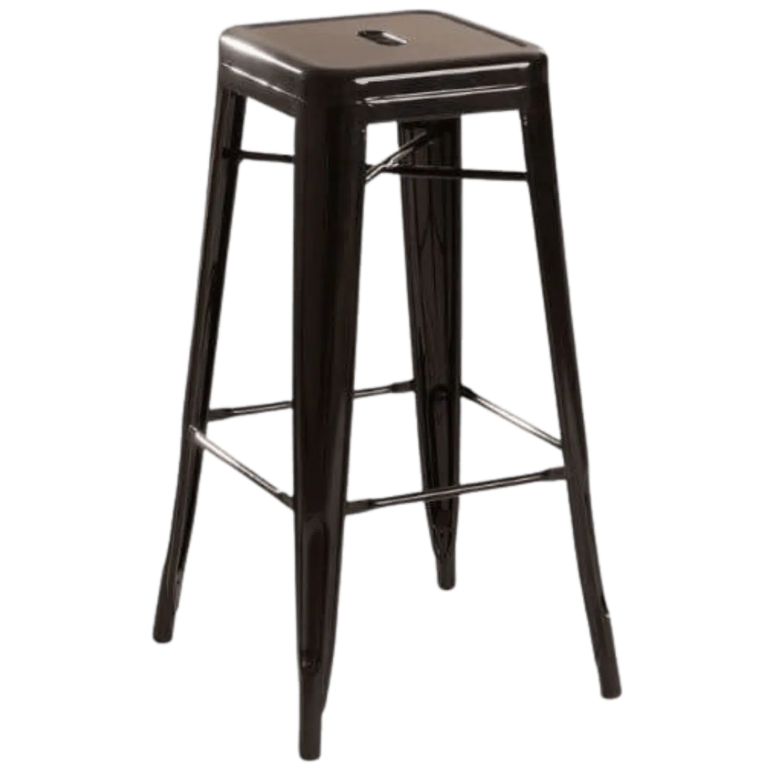 Noleggio Sgabello Industrial - Nero 43x43x76 cm