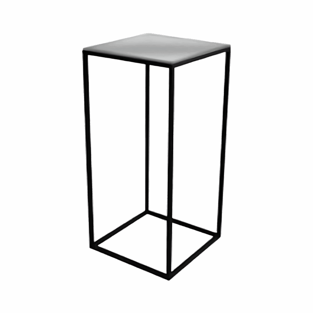 Noleggio tavolino alto mangia in piedi di design nero