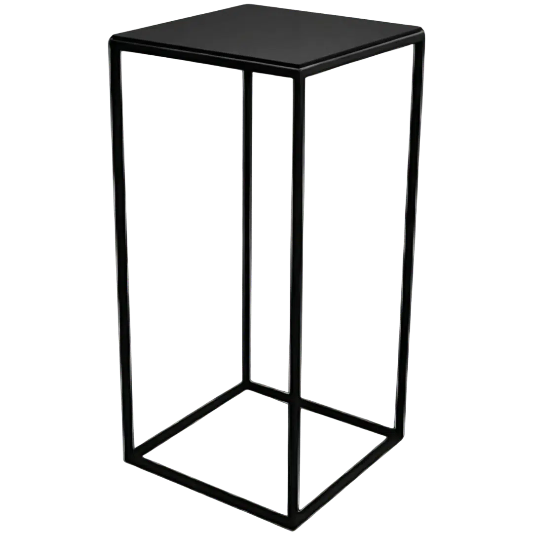 Noleggio Tavolino Alto Mangia in Piedi - di Desgin Nero 50x50x110 cm