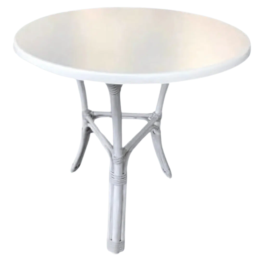 Noleggio Tavolino da Esterno - Decapato Bianco 70x72 cm
