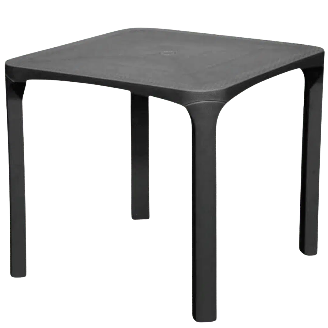 Noleggio Tavolino da Esterno - in Polyrattan Nero 80x80x72 cm