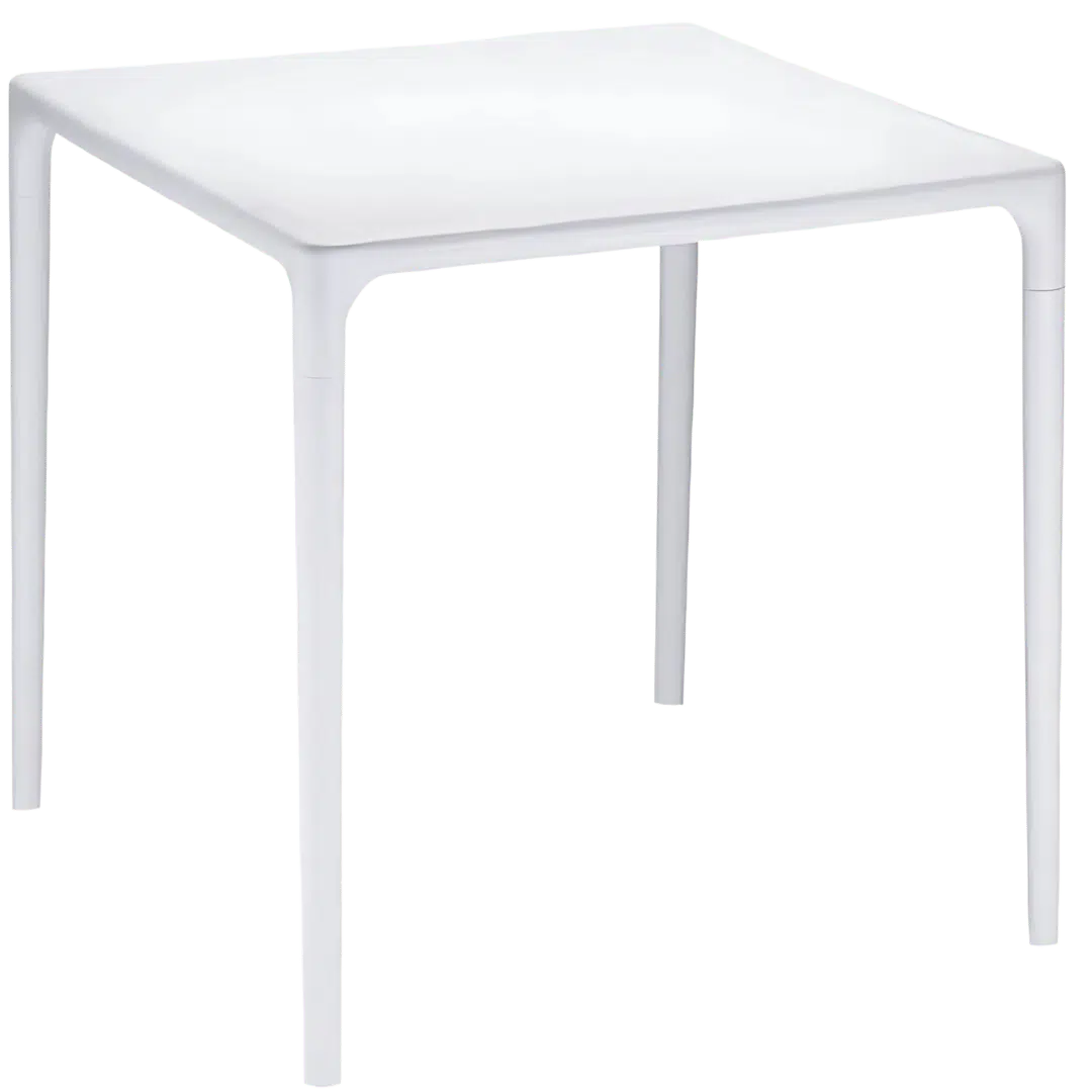 Noleggio Tavolino Elegante Bianco 72x72x72 cm
