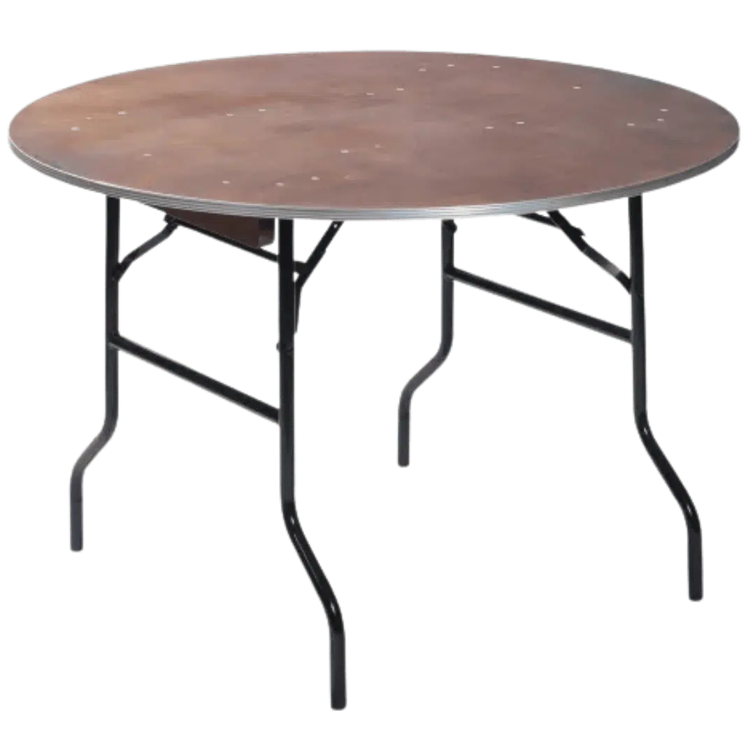 Noleggio Tavolo da Catering Rotondo - in Legno 160x75 cm