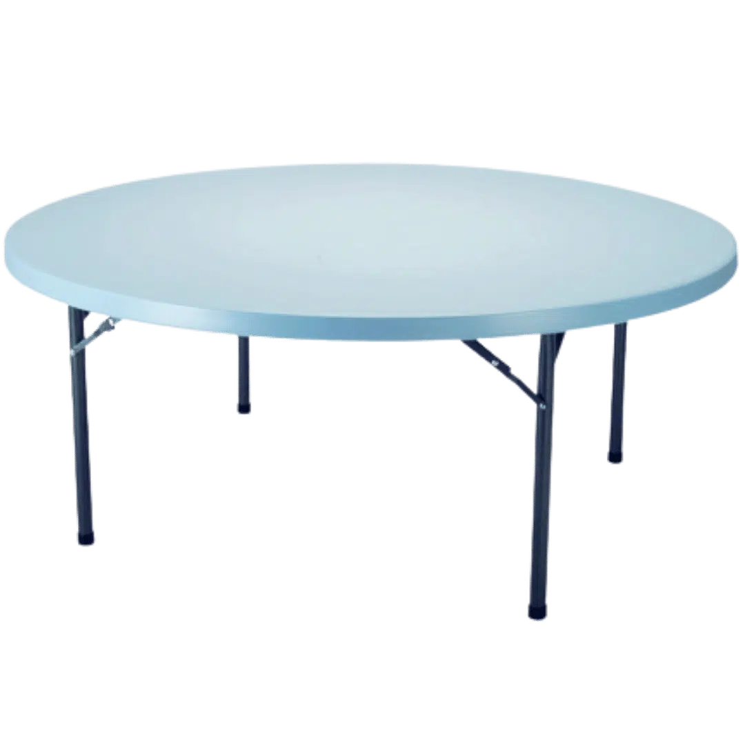 Noleggio Tavolo da Catering Rotondo - Polietilene e Acciaio 180x75 cm