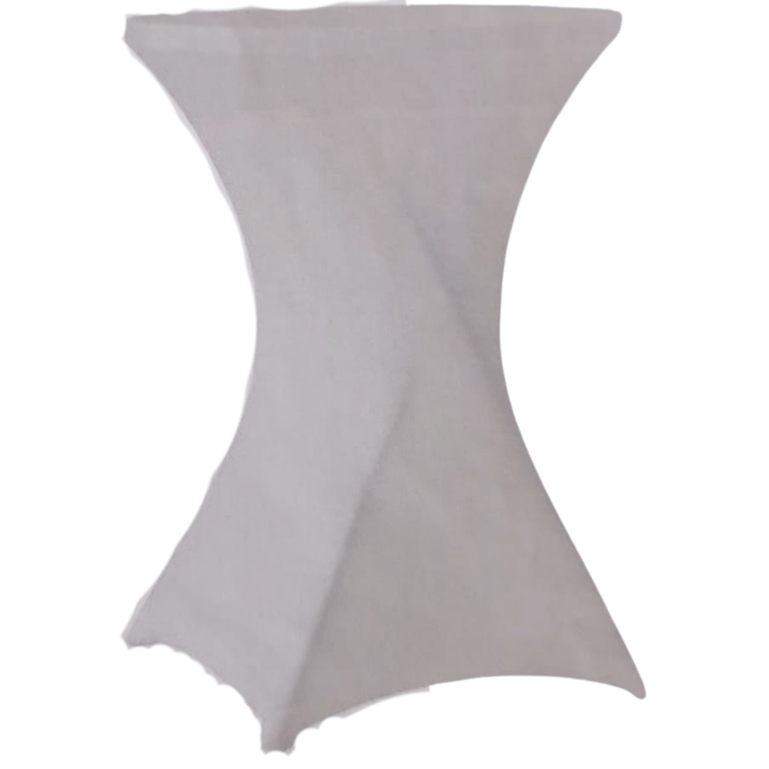 noleggio tovaglia per tavolino vestito bianca tavolino in alluminio 2