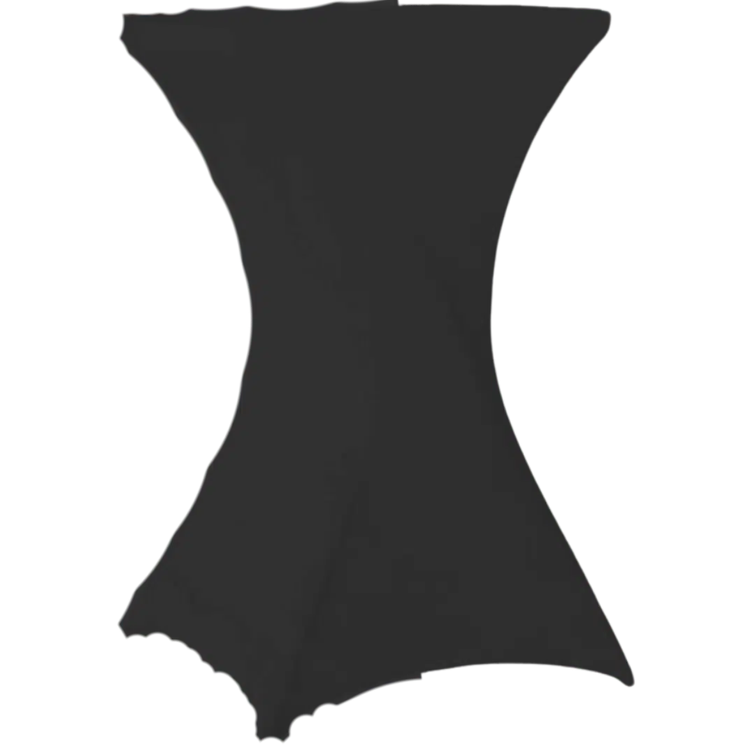 Noleggio Tovaglia per Tavolino Vestito - Nera per Tavolino in Alluminio