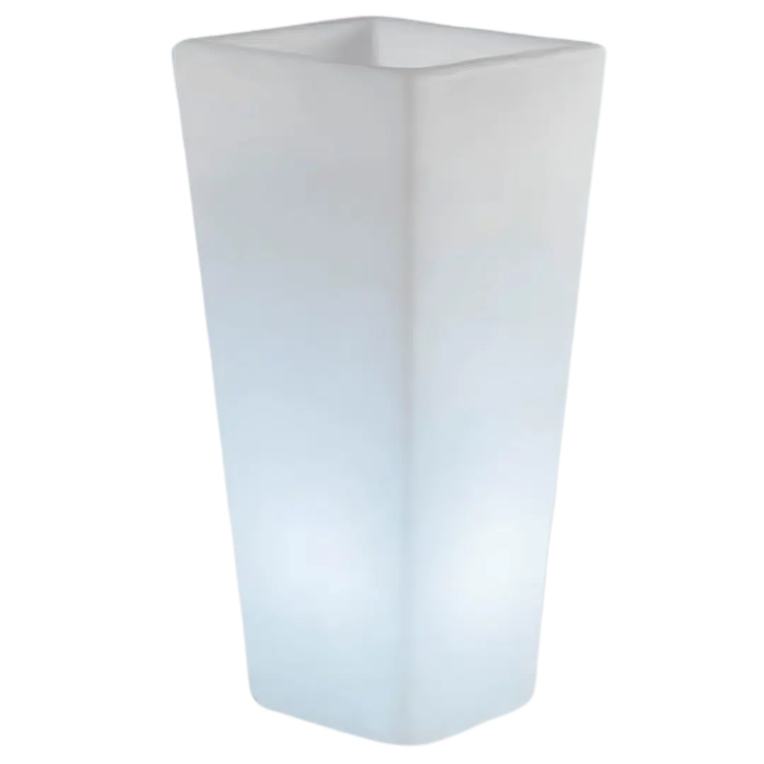 Noleggio Vaso Luminoso - Quadrato 38x38x102 cm